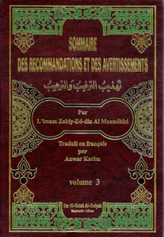 Sommaire des recommandations et des avertissements 3 volumes - تهذيب الترغيب والترهيب-0