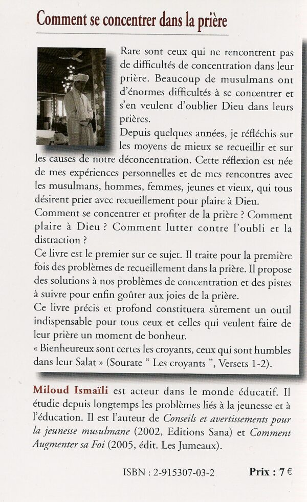 Comment se concentrer dans la prière 1604 MAISON DENNOUR Comment se concentrer dans la prière