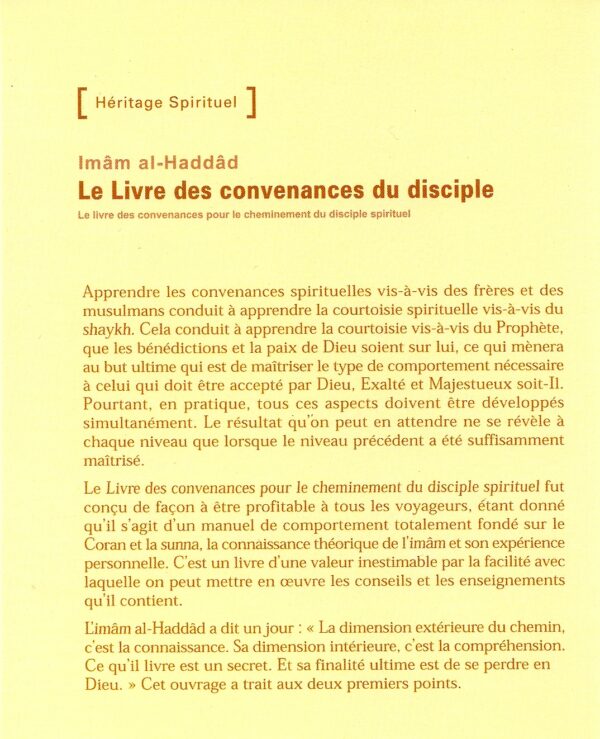 Le livre des convenances du disciple-1805
