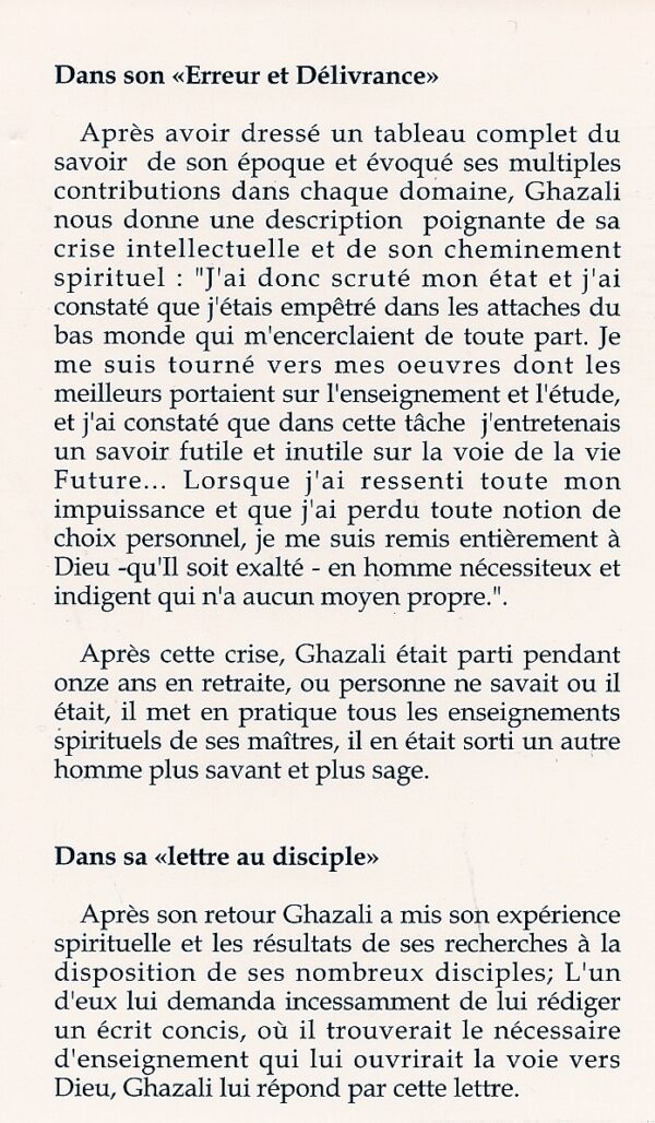 Erreur et délivrance suivie de lettre au disciple 2279 MAISON DENNOUR Erreur et délivrance suivie de lettre au disciple