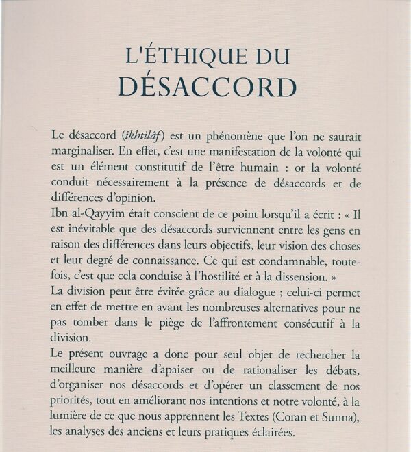 Léthique du désaccord 2369 MAISON DENNOUR Léthique du désaccord