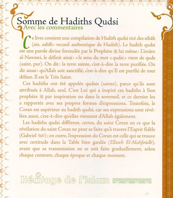 Somme de Hadiths Qudsi avec commentaires (cartonné)-2581