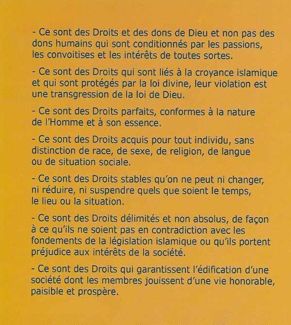 Les droits de l’homme en Islam : réponses aux préjugés -3042