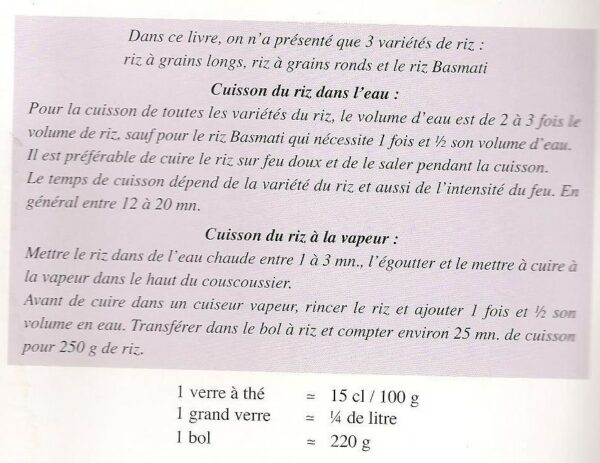 Livre de cuisine LE RIZ 6668 MAISON DENNOUR Livre de cuisine LE RIZ