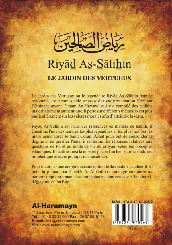 Riyad as-Salihin - Les jardins des vertueux - Al-haramayn Imam Nawawi-6879