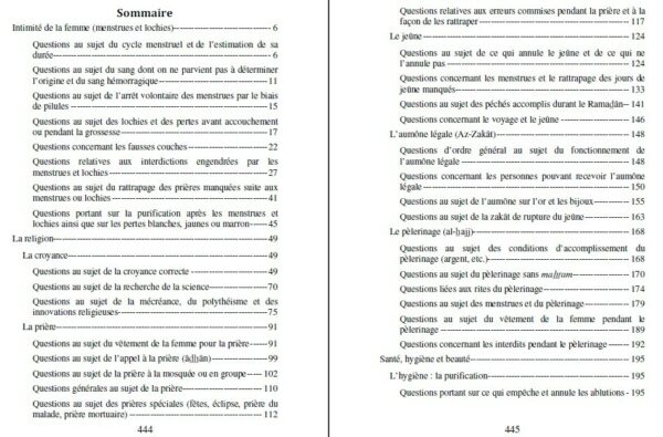 Fatâwâ an Nissâ Questions religieuses concernant les femmes 8528 MAISON DENNOUR Fatâwâ an Nissâ Questions religieuses concernant les femmes
