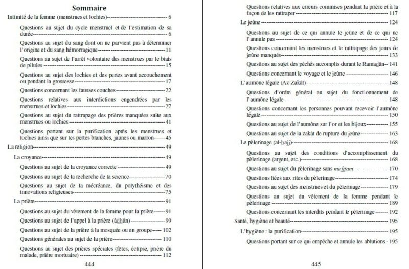 Fatâwâ an-Nissâ Questions religieuses concernant les femmes -8528