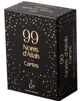99 Noms d’Allah Cartes avec l'explication et la signification de chaque carte (3 couleurs)