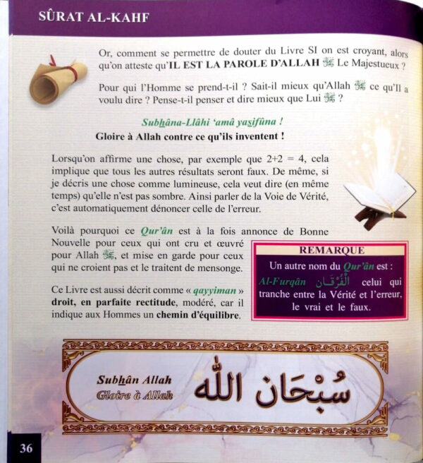 MAISON DENNOUR Le Coran Expliqué À Mon Enfant Tome10 Sûrat Al Kahf سورة الكهف